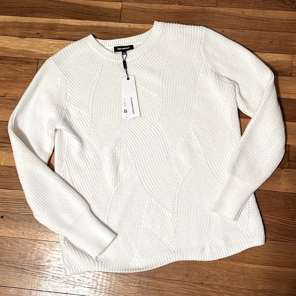 525 America White Sweater - Picture 1 of 8